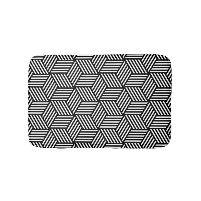 Geometrisk mönsterkonstdesign badrumsmatta (Framsidan)
