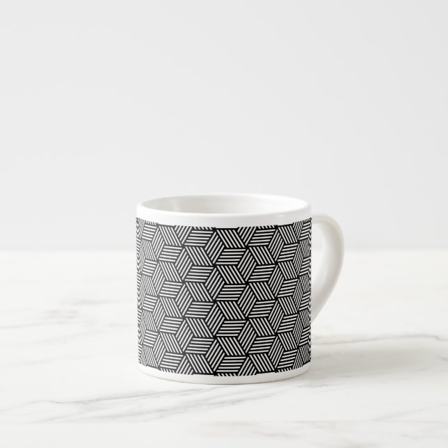 Geometrisk mönsterkonstdesign espressomugg (Framsida höger)