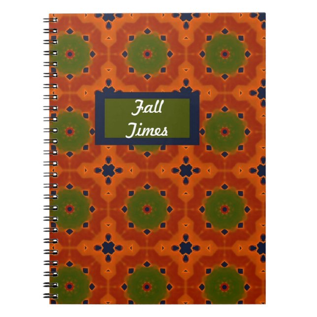 Geometrisk mönstrad falltid anteckningsbok (Framsidan)