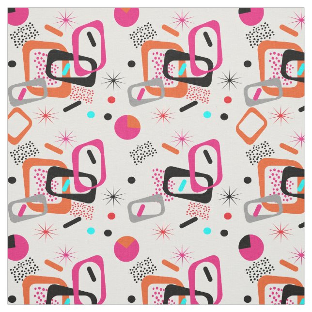 Geometrisk mönstrad modern mittenårstid tyg (Provkarta)