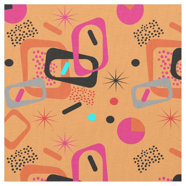 Geometrisk mönstrad modern mittenårstid tyg (Närbild)