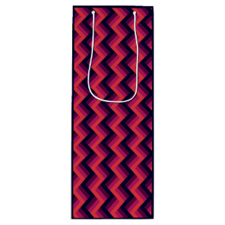 Geometrisk Mörk Rosa & Blue Zigzag Chevron
