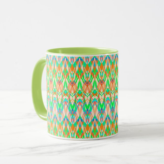 Geometrisk moroccan kaliedoskop stil mugg (Framsida vänster)