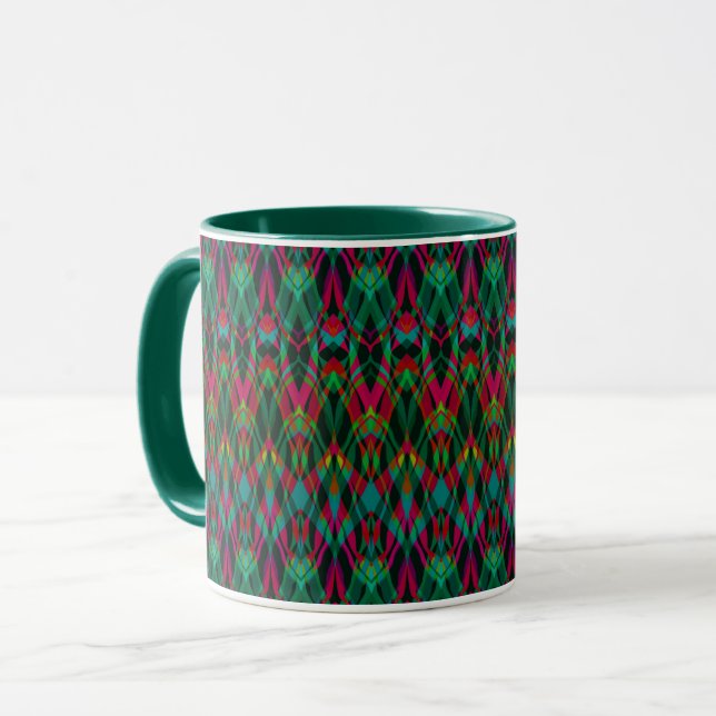 Geometrisk moroccan kaliedoskop stil mugg (Framsida vänster)