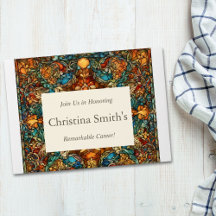 Geometrisk mosaik, fastfärgat glas Pension Party