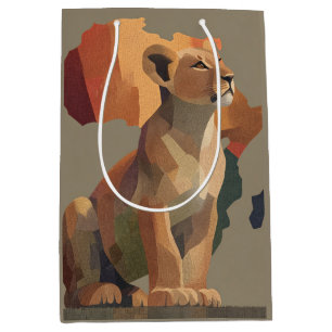 Geometrisk mosaik med stiliserad Afrika Karta