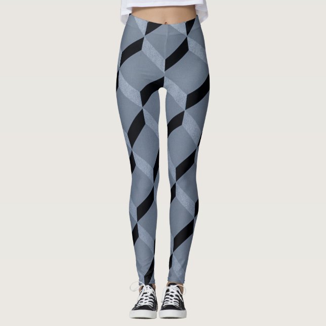 Geometrisk mosaikdesign leggings (Framsida)
