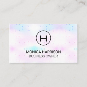 Geometrisk mosaikgradient Monogram Visitkort