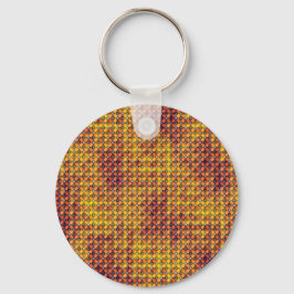 Geometrisk mosaikrutnät Abstrakt mönsterdesign 130 Nyckelring