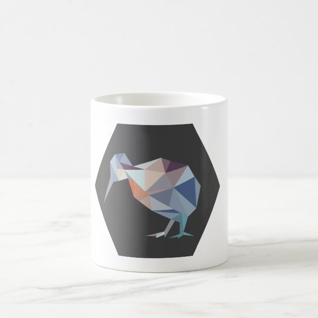 Geometrisk mugg för NZ-Kiwifågel (Center)