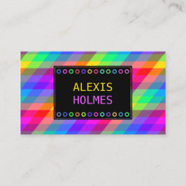 Geometrisk multifärgad visitkort