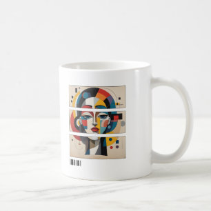 Geometrisk muse – Abstrakt ansiktsmugg Kaffemugg