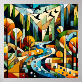 Geometrisk natur poster