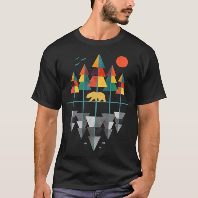 Geometrisk natur t shirt (Framsida)
