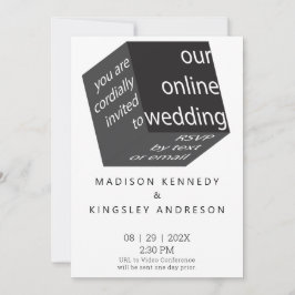 Geometrisk Ny High Tech Episk Svart Kub ONLINE Inbjudningar