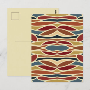 Geometrisk Ogenomskinlig Glas-i-glas-stil Design Vykort