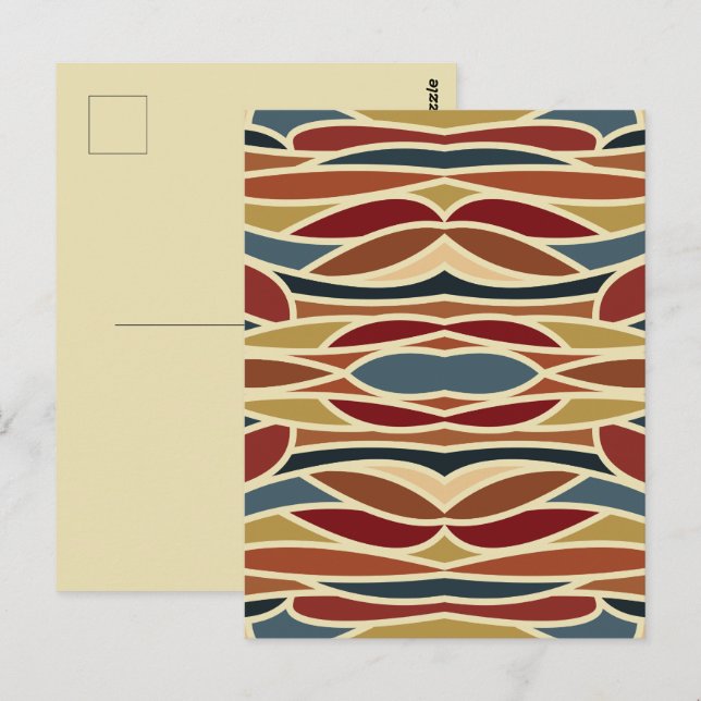 Geometrisk Ogenomskinlig Glas-i-glas-stil Design Vykort (Fram/baksida)