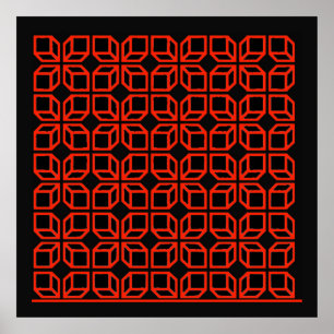 "Geometrisk Op-Konst Poster