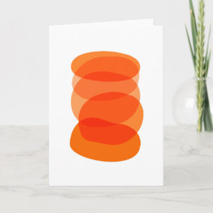 Geometrisk Orange med minimal Abstrakt Kort