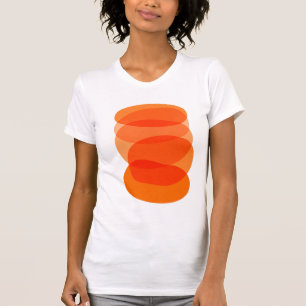 Geometrisk Orange med minimal Abstrakt T Shirt