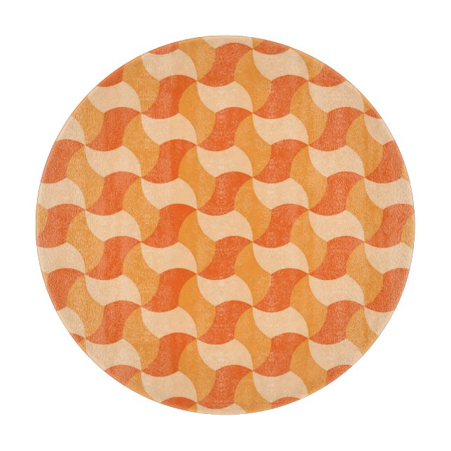 Geometrisk Orange Shades: Abstrakt Tile (Framsidan)