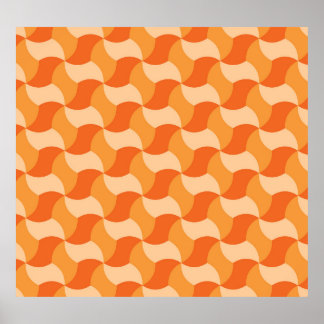 Geometrisk Orange Shades: Abstrakt Tile Poster