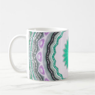 geometrisk ornament. Dekorativ mosaik struktur. ab Kaffemugg