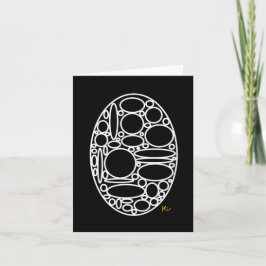 Geometrisk oval Note-kort Kort