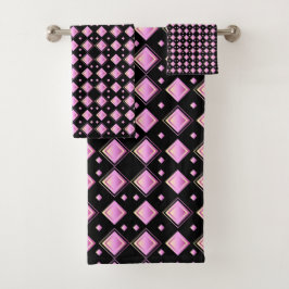 Geometrisk övertoning Rosa Diamond Mönster