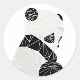 Geometrisk panda runt klistermärke