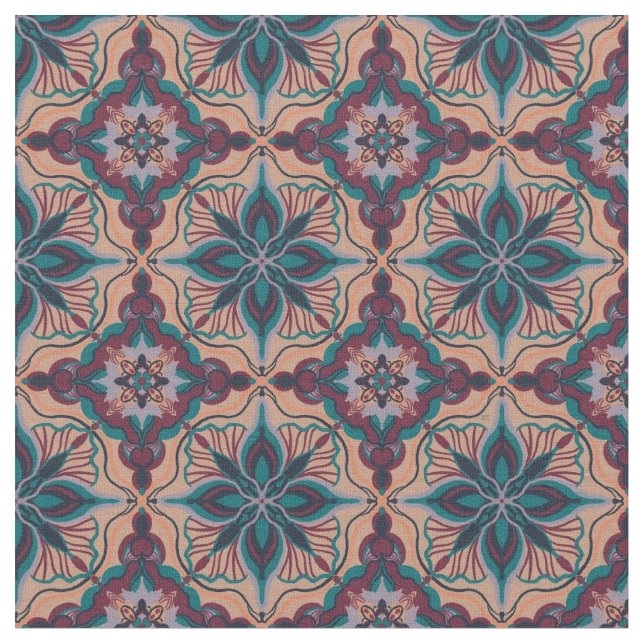 Geometrisk panel för vattenfärg, marockansk pastel tyg (Närbild)