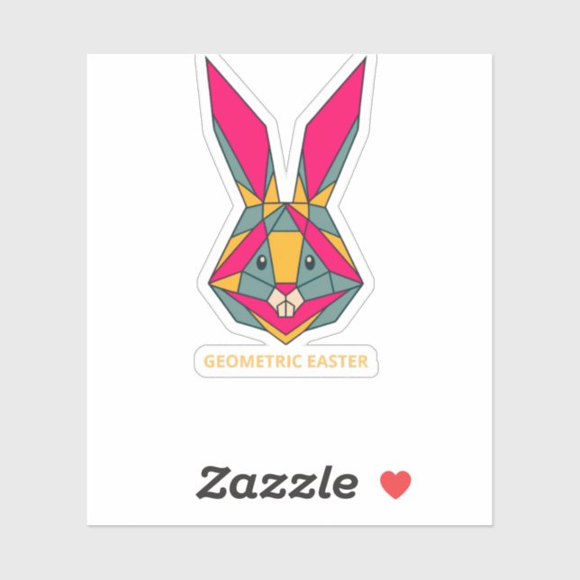 Geometrisk Påskhare Klistermärken (Ark)