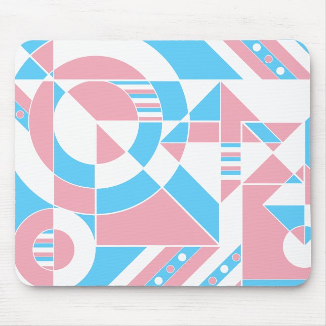 Geometrisk pastel för Transgender Trans-Pride-Abst Musmatta (Framsidan)