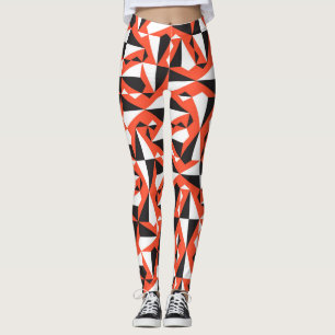Geometrisk pensel för abstrakt: Vintage Mönster Leggings