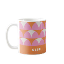 Geometrisk personlig för modern rosa orange