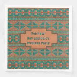 Geometrisk Personlig i sydvästra skalkoppar Pappersservett