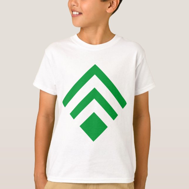 Geometrisk pil 02 - Grönt av gräs T Shirt (Framsida)