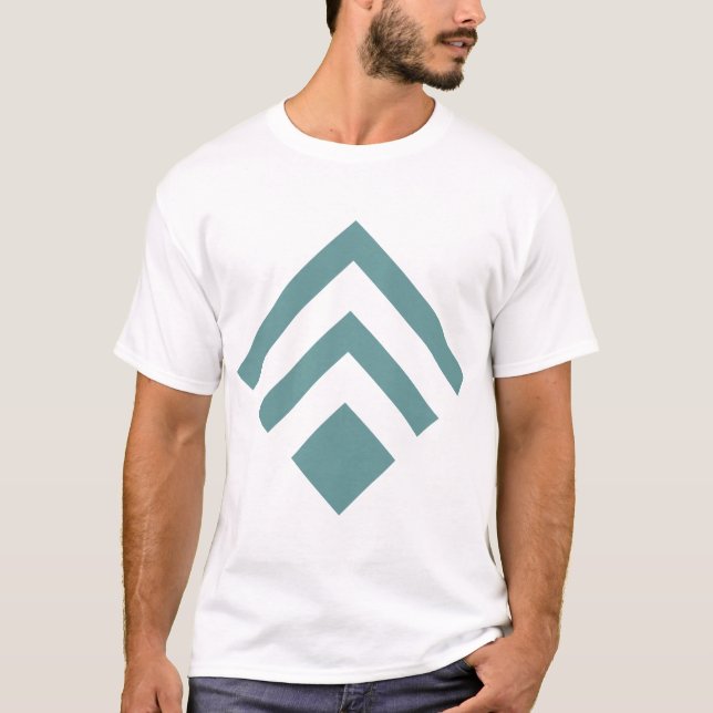Geometrisk pil 02 - Havets Grönt Tee Shirt (Framsida)