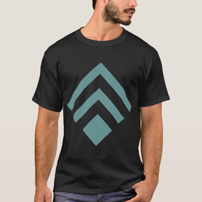 Geometrisk pil 02 - Havets Grönt Tee Shirt (Framsida)