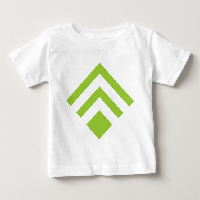 Geometrisk pil 02 - Martisk Grönt Tee Shirt (Framsida)