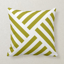 Geometrisk Pinwheelrand i Chartreuse Kudde