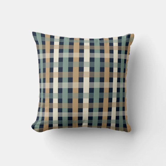 Geometrisk planerad vinterpall-mancavdecor kudde (Framsida)