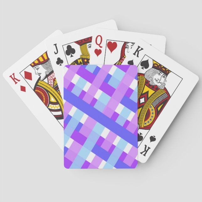 geometrisk platta gingham diagonal spel kort (Baksidan)