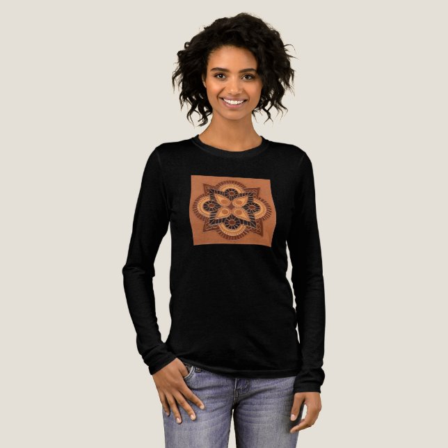 Geometrisk plattforms T-shirt (Hel framsida)