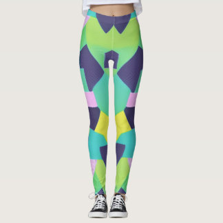 Geometrisk poppgrafik leggings