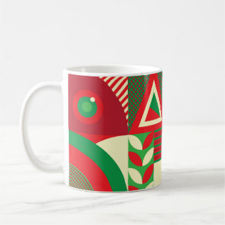 Geometrisk popup: Färgfyllda Abstrakter. Kaffemugg