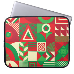 Geometrisk popup: Färgfyllda Abstrakter. Laptop Fodral