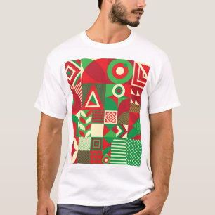 Geometrisk popup: Färgfyllda Abstrakter. T Shirt