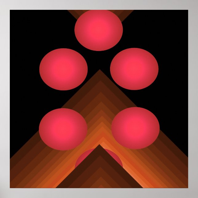 Geometrisk Poster för Bright Färg-popkonst 10 (Framsidan)