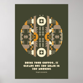 Geometrisk Poster i modern Retro Earth Tone